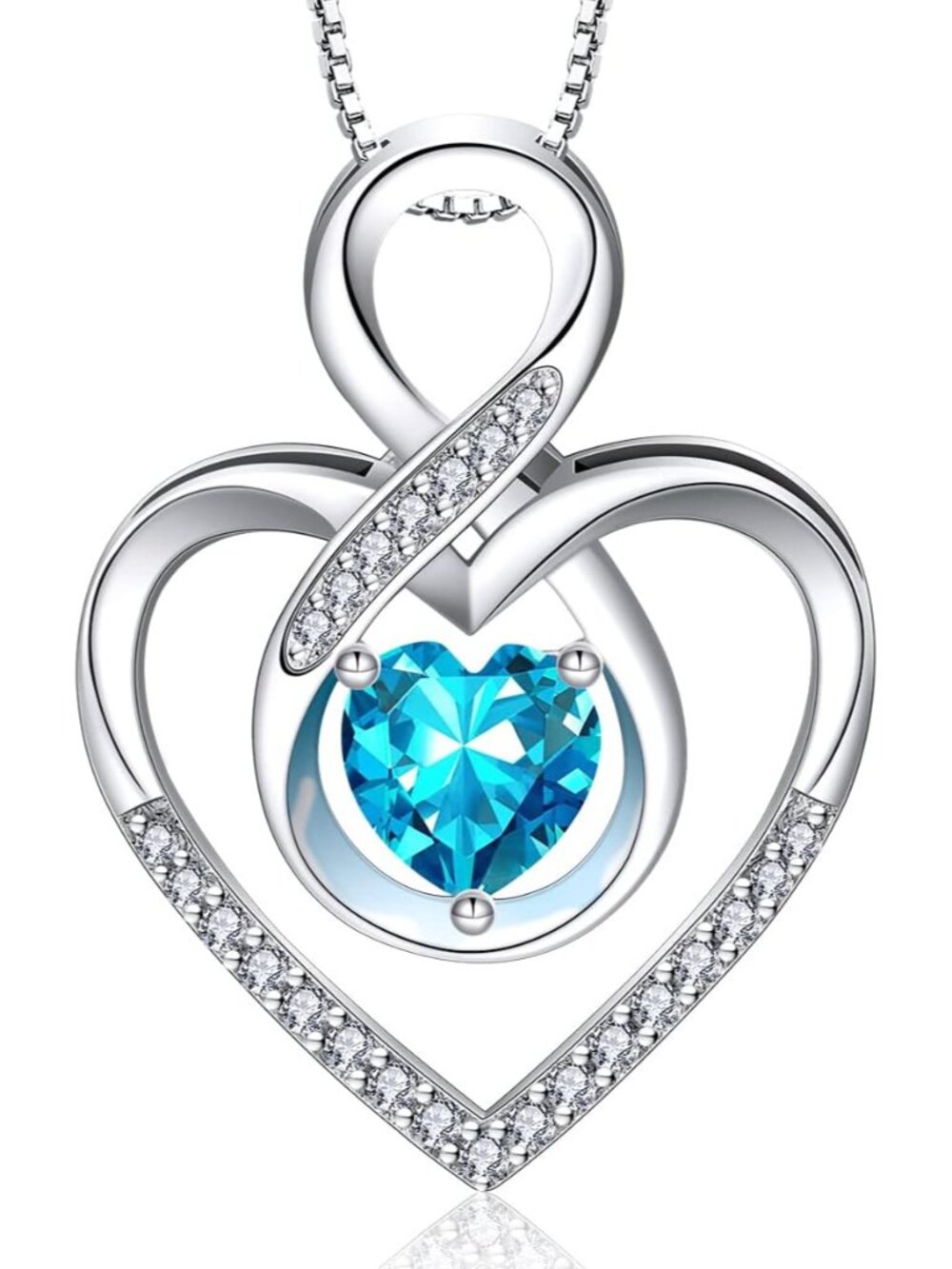 Infinity Heart Sterling Silver Necklace – Romantic Symbol of Eternal Love